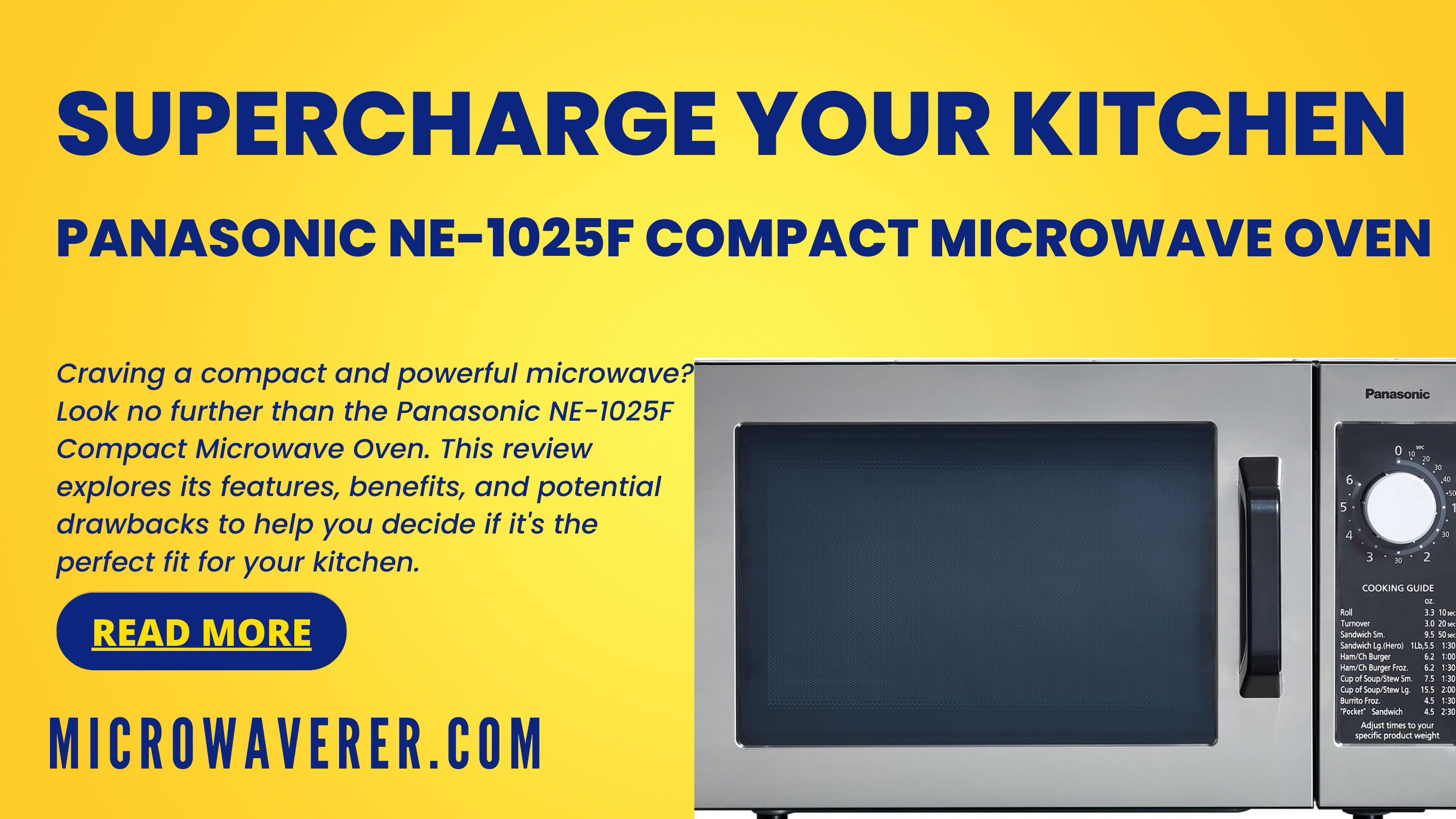 Supercharge Your Kitchen: Panasonic NE-1025F Compact Microwave Oven