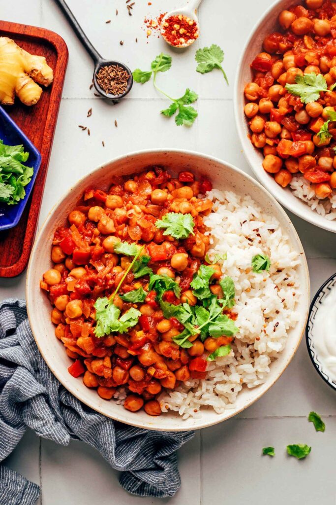 chickpea curry bowl