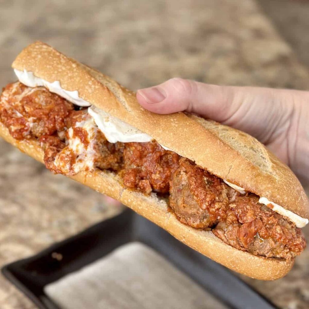 microwave meatball sub