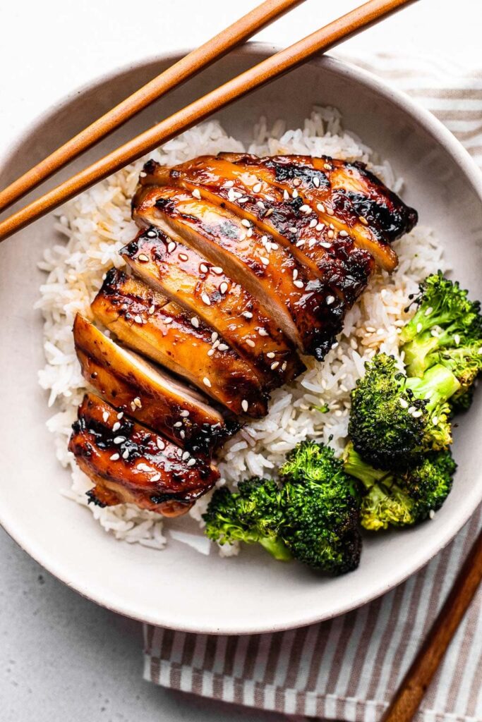 teriyaki chicken and rice bowl